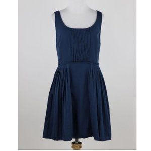LC Lauren Conrad Navy Scoop Neck Pleated Dress